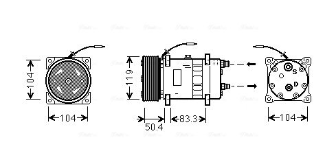 Airco compressor Ava Cooling UVAK058