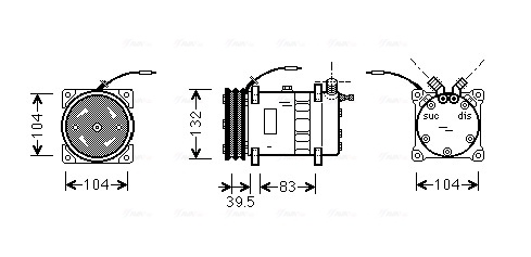 Airco compressor Ava Cooling UVAK077