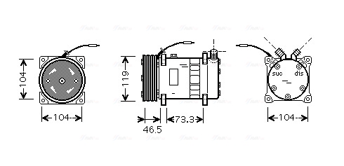 Airco compressor Ava Cooling UVAK081