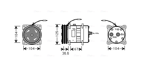 Airco compressor Ava Cooling UVAK084