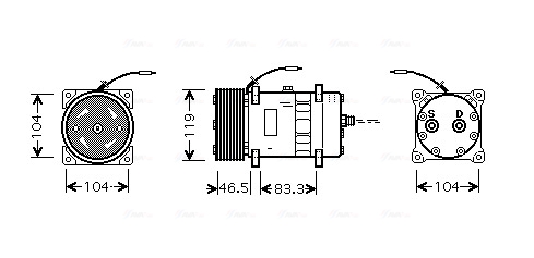 Airco compressor Ava Cooling UVAK123
