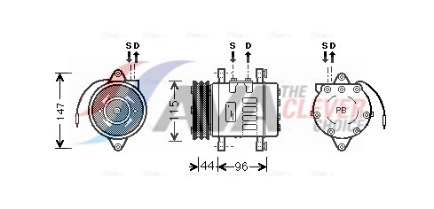 Airco compressor Ava Cooling UVK069