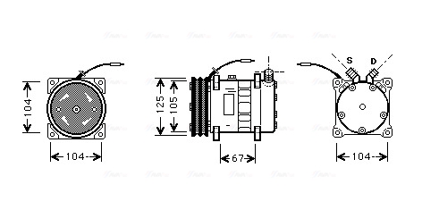 Airco compressor Ava Cooling UVK083