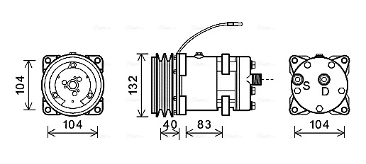 Airco compressor Ava Cooling VEAK002