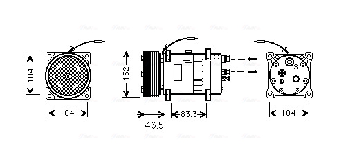 Airco compressor Ava Cooling VLAK026