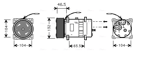Airco compressor Ava Cooling VLAK037