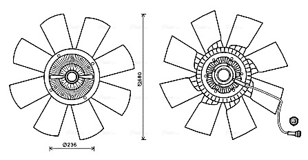 Ventilatorwiel-motorkoeling Ava Cooling VLF067