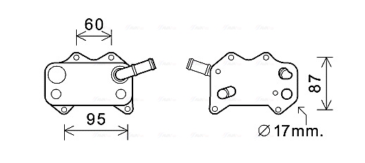 Oliekoeler motorolie Ava Cooling VN3329