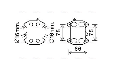 Oliekoeler motorolie Ava Cooling VN3388