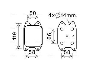 Oliekoeler motorolie Ava Cooling VN3394