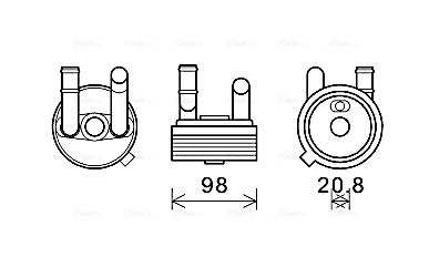 Oliekoeler motorolie Ava Cooling VN3396