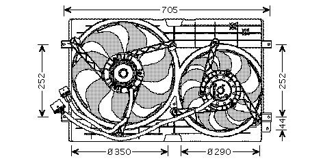 Ventilatorwiel-motorkoeling Ava Cooling VN7508