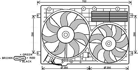 Ventilatorwiel-motorkoeling Ava Cooling VN7529