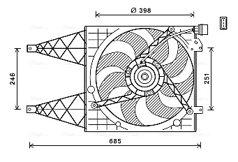 Ventilatorwiel-motorkoeling Ava Cooling VN7532