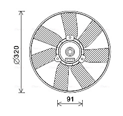 Ventilatorwiel-motorkoeling Ava Cooling VN7538