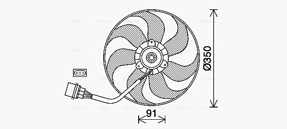 Ventilatorwiel-motorkoeling Ava Cooling VN7540