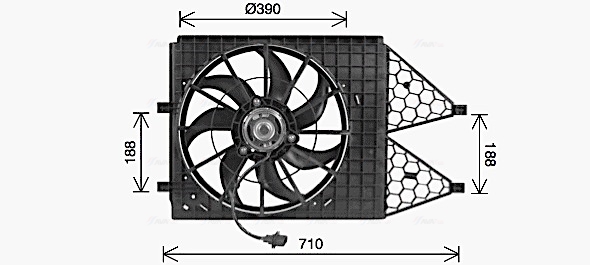 Ventilatorwiel-motorkoeling Ava Cooling VN7545