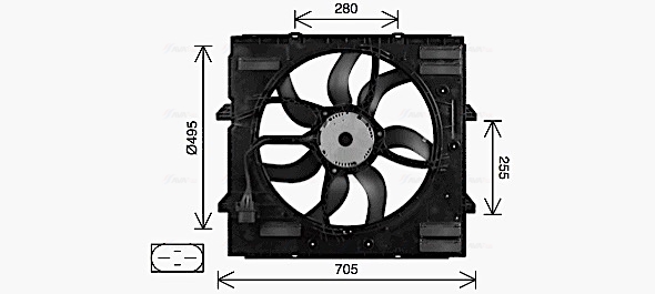 Ventilatorwiel-motorkoeling Ava Cooling VN7552