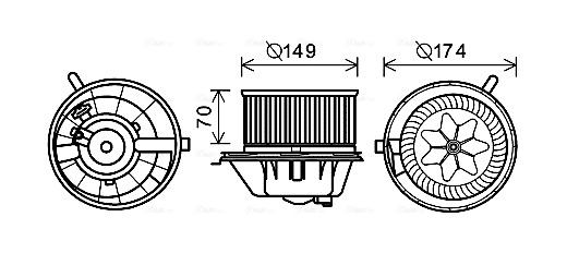 Kachelventilator Ava Cooling VN8342