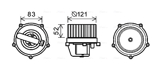 Kachelventilator Ava Cooling VN8345