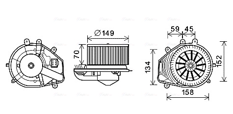 Kachelventilator Ava Cooling VN8353