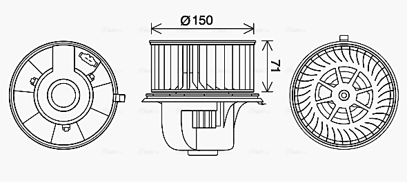 Kachelventilator Ava Cooling VN8406