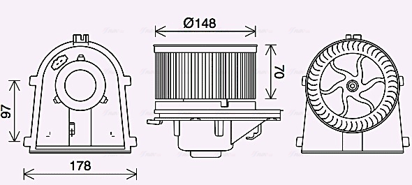 Kachelventilator Ava Cooling VN8408