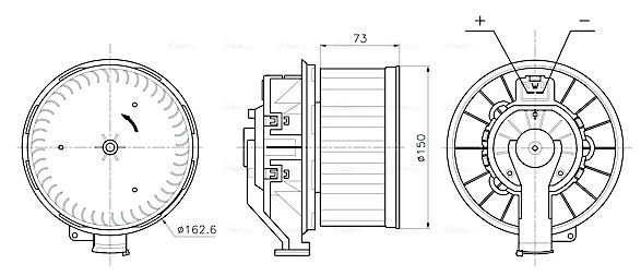 Kachelventilator Ava Cooling VN8445