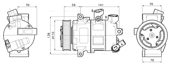 Airco compressor Ava Cooling VNAK341