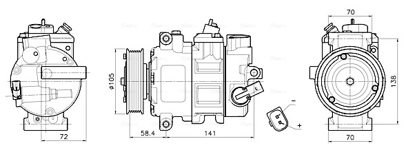 Airco compressor Ava Cooling VNAK447