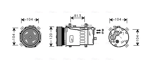 Airco compressor Ava Cooling VNK049