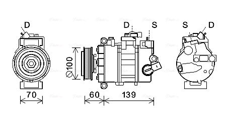 Airco compressor Ava Cooling VNK356