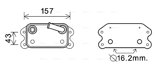 Oliekoeler motorolie Ava Cooling VO3169