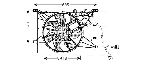 Ventilatorwiel-motorkoeling Ava Cooling VO7502