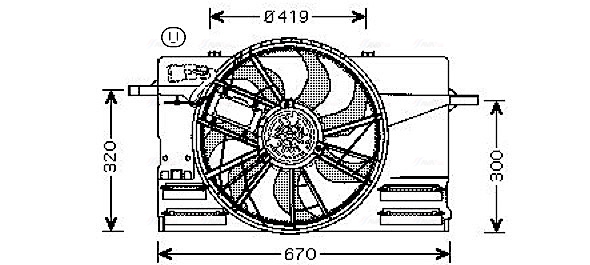 Ventilatorwiel-motorkoeling Ava Cooling VO7508