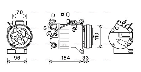 Airco compressor Ava Cooling VOAK183