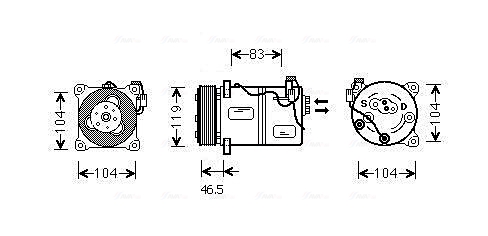 Airco compressor Ava Cooling VOK059