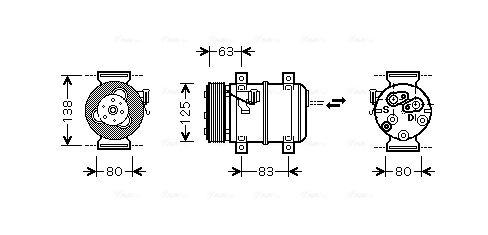 Airco compressor Ava Cooling VOK120