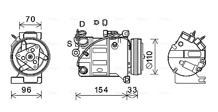 Airco compressor Ava Cooling VOK183