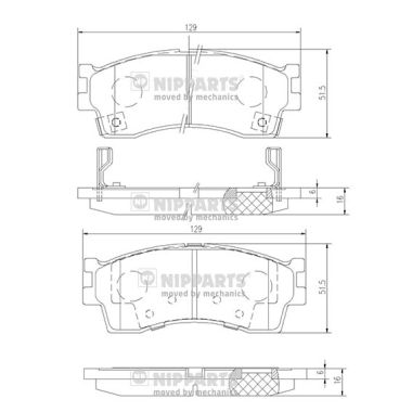 Remblokset Nipparts J3600308