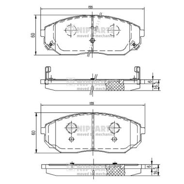 Remblokset Nipparts J3600318