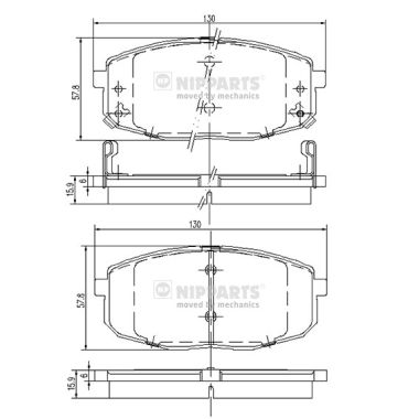 Remblokset Nipparts J3600319