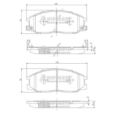 Remblokset Nipparts J3600526