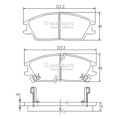 Remblokset Nipparts J3600539