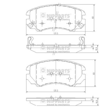 Remblokset Nipparts J3600541