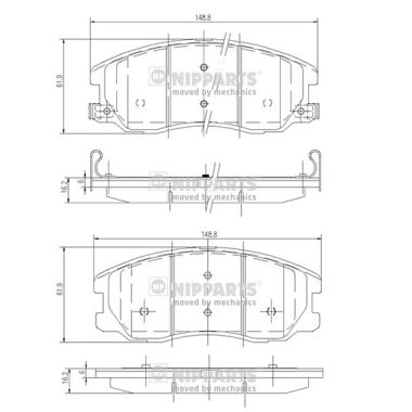 Remblokset Nipparts J3600913