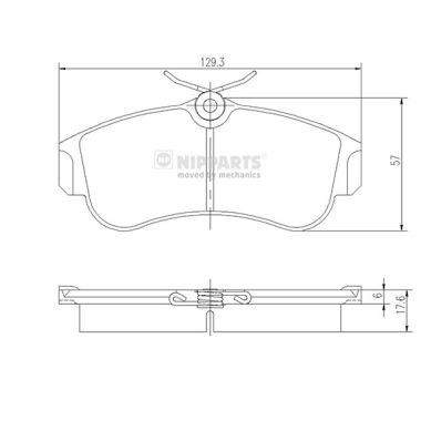 Remblokset Nipparts J3601051