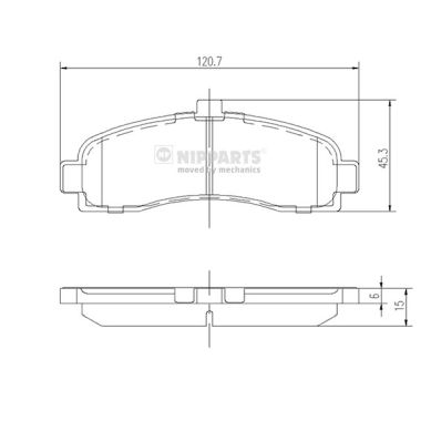 Remblokset Nipparts J3601053