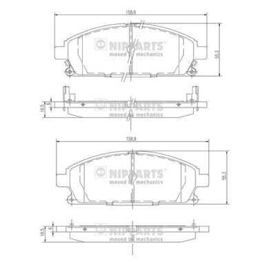 Remblokset Nipparts J3601071