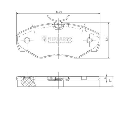 Remblokset Nipparts J3601080